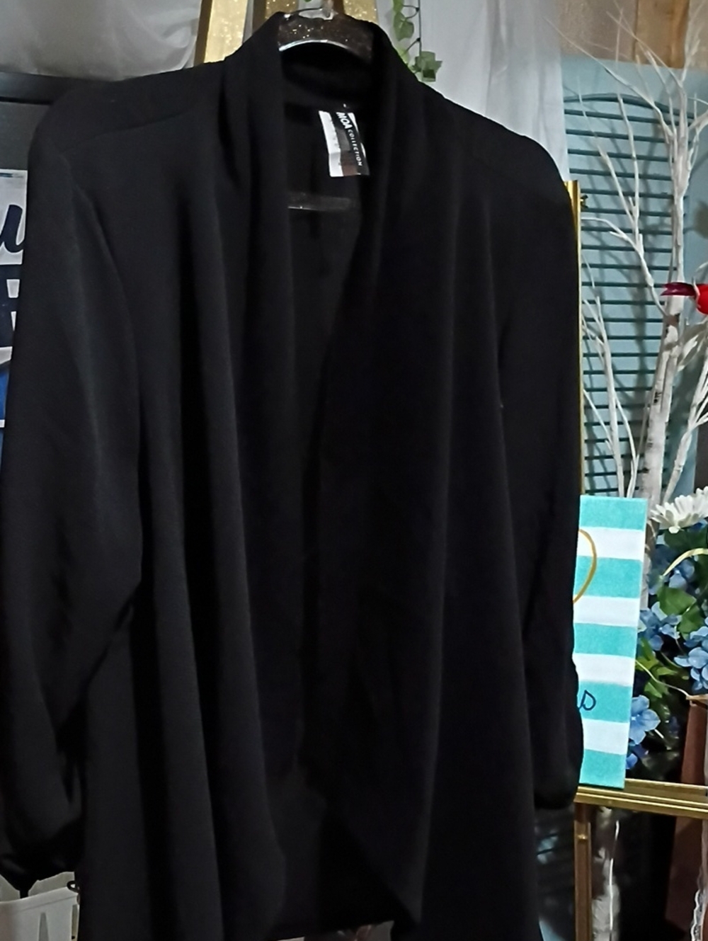 Moa Collection Black Open Cardigan- New